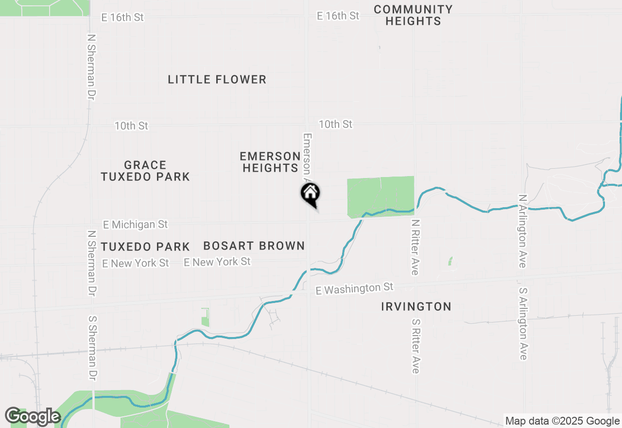 Map of 517 N Emerson Avenue, Indianapolis, IN 46219