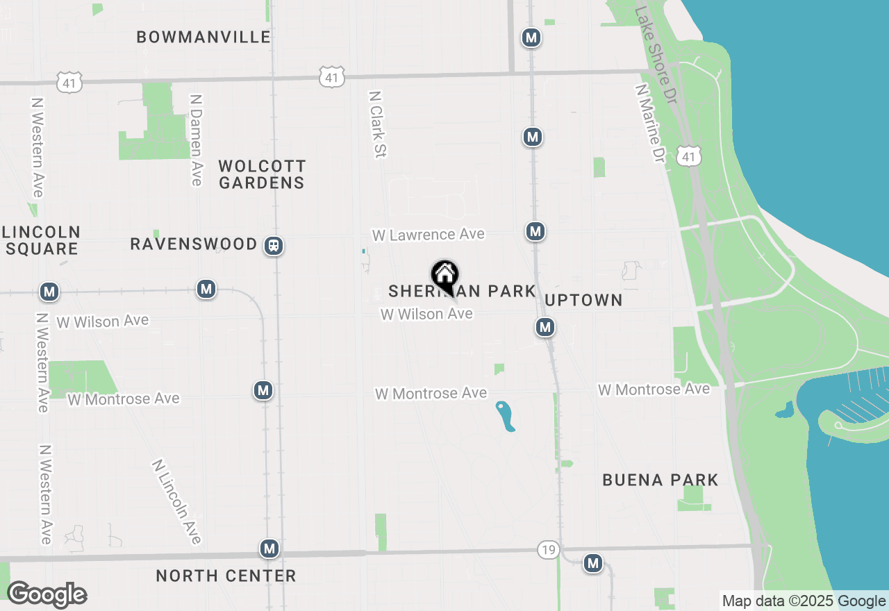 Map of 4606 N Beacon Street #1A, Chicago, IL 60640