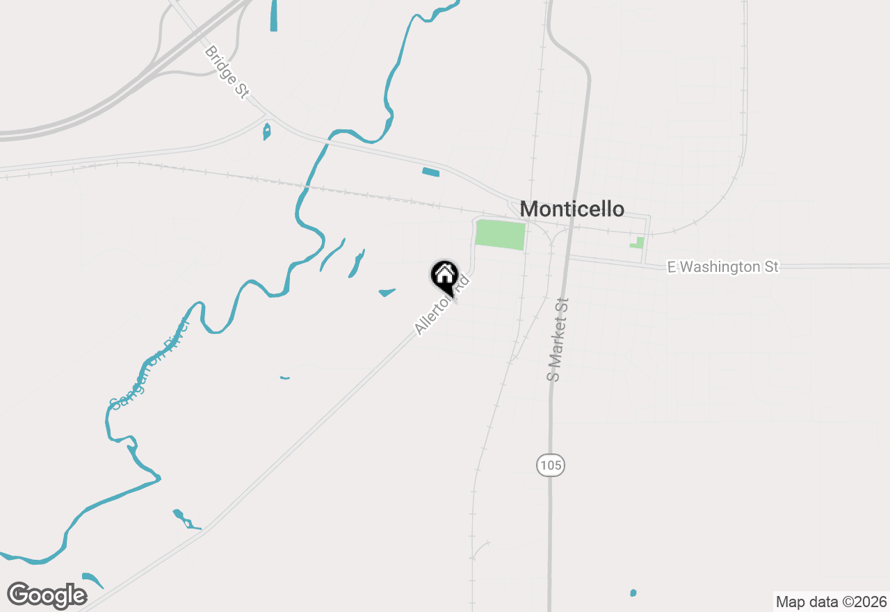 Map of 805 W Blaine Street, Monticello, IL 61856