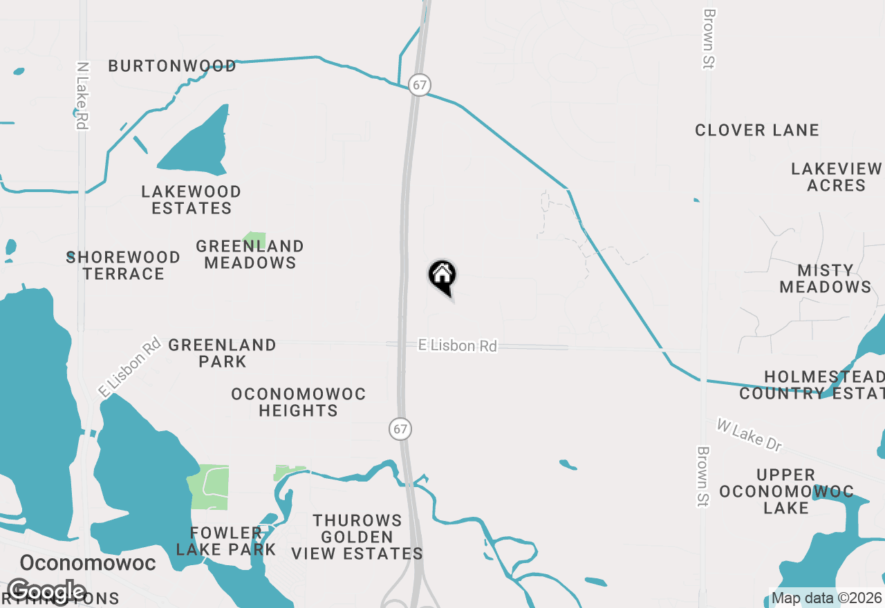 Map of N56W36792 Cherokee Rd, Oconomowoc, WI 53066