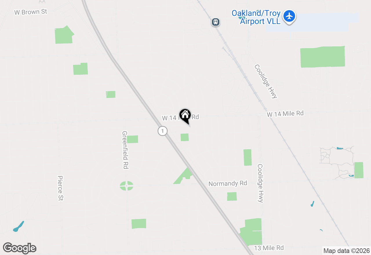 Map of 4109 Berkshire Road, Royal Oak, MI 48073