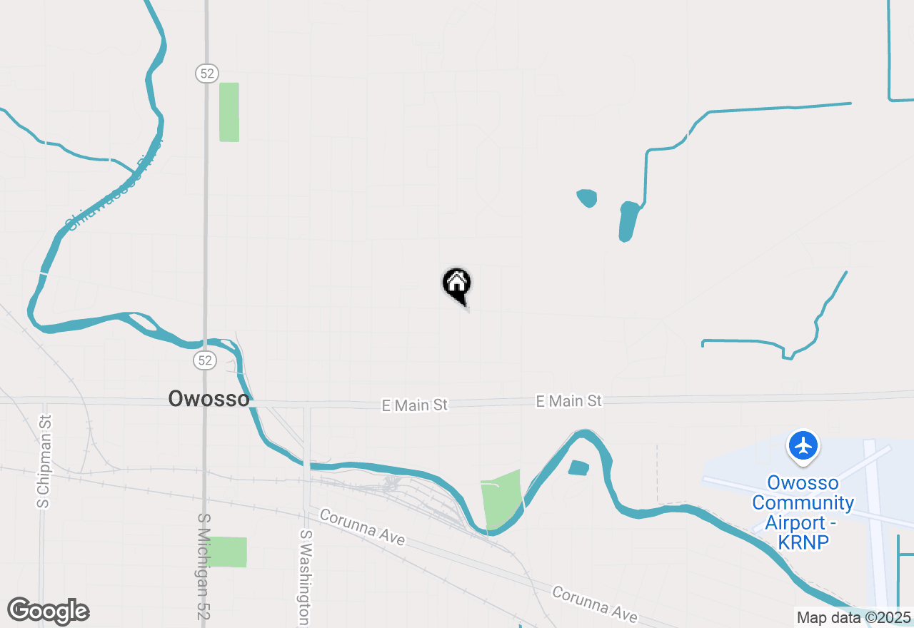 Map of 620 E Oliver Street, Owosso, MI 48867