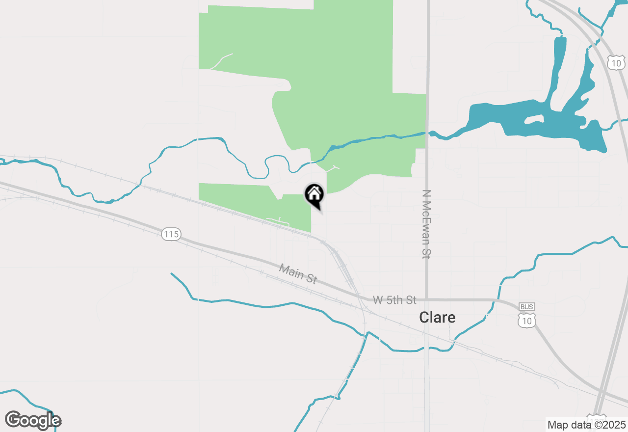 Map of 507 John Street, Clare, MI 48617