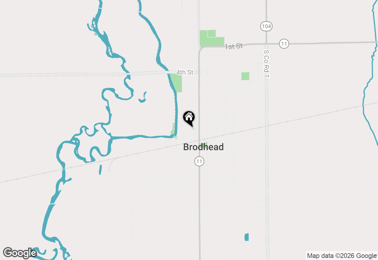 Map of 1007 W 2nd Avenue, Brodhead, WI 53520