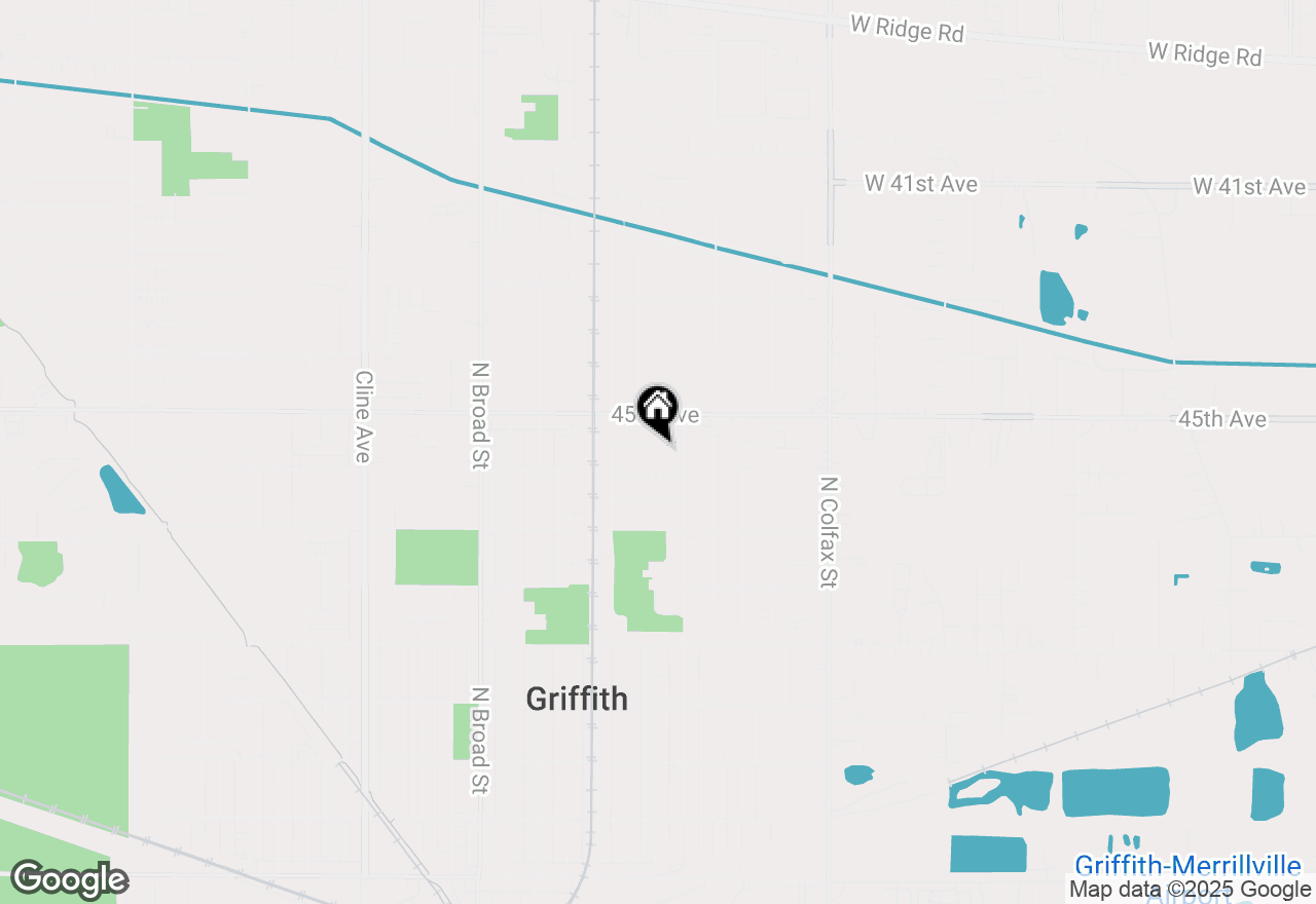 Map of 625 E Ash Place, Griffith, IN 46319