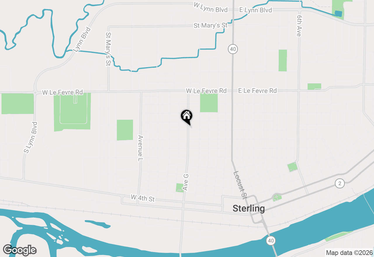 Map of 702 W 12th Street, Sterling, IL 61081