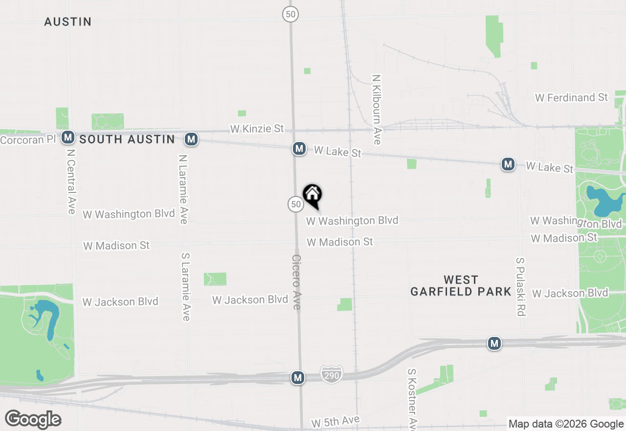 Map of 4722 W Washington Boulevard, Chicago, IL 60644