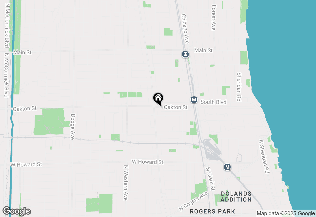 Map of 906 Oakton Street #2, Evanston, IL 60202