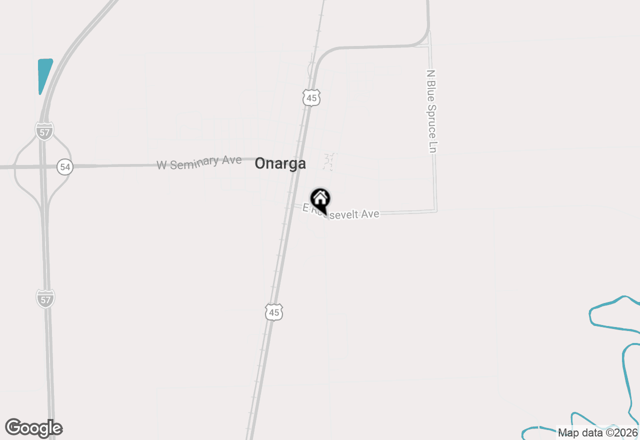 Map of 304 S Poplar Street, Onarga, IL 60955