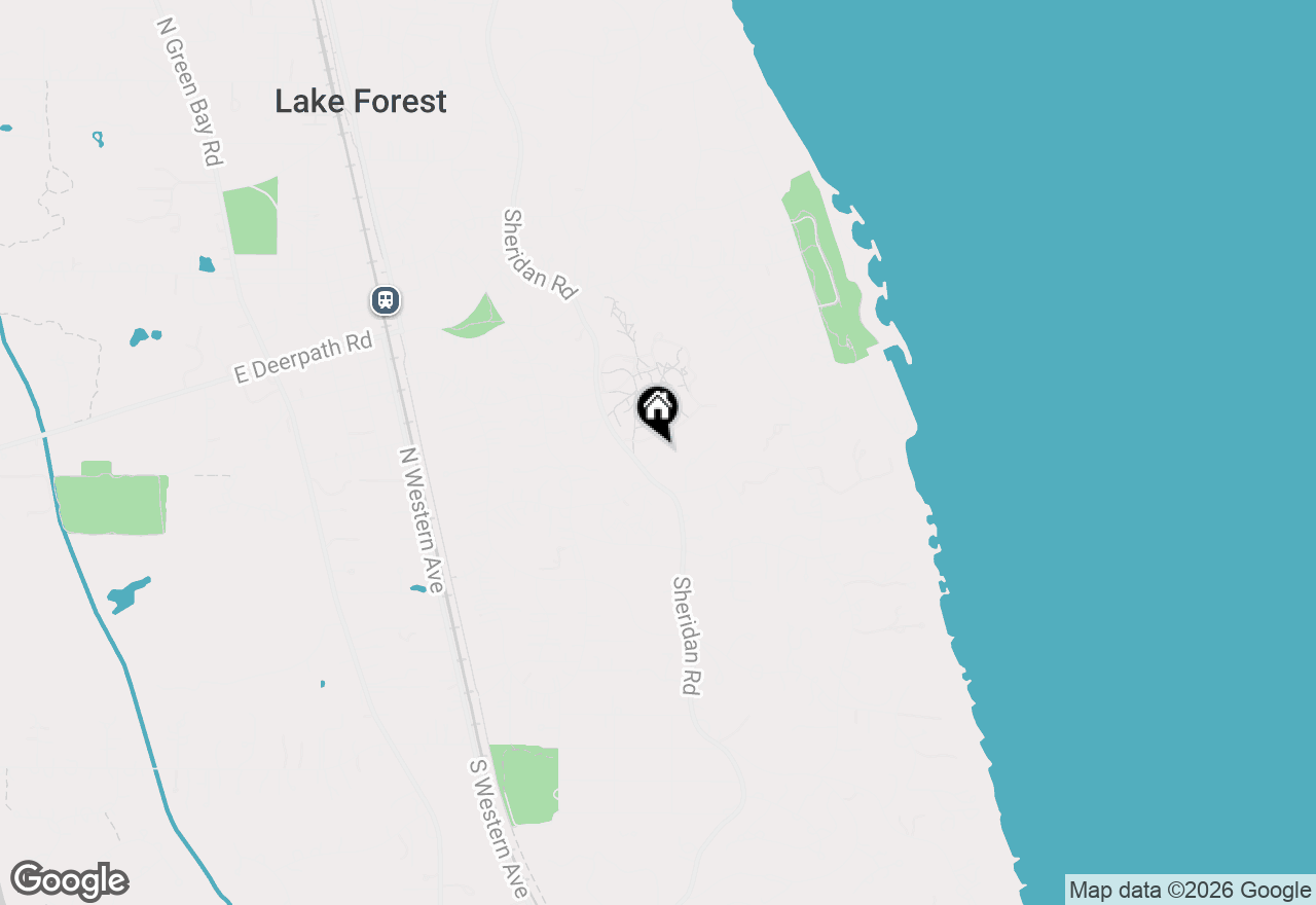 Map of 427 N Sheridan Road, Lake Forest, IL 60045
