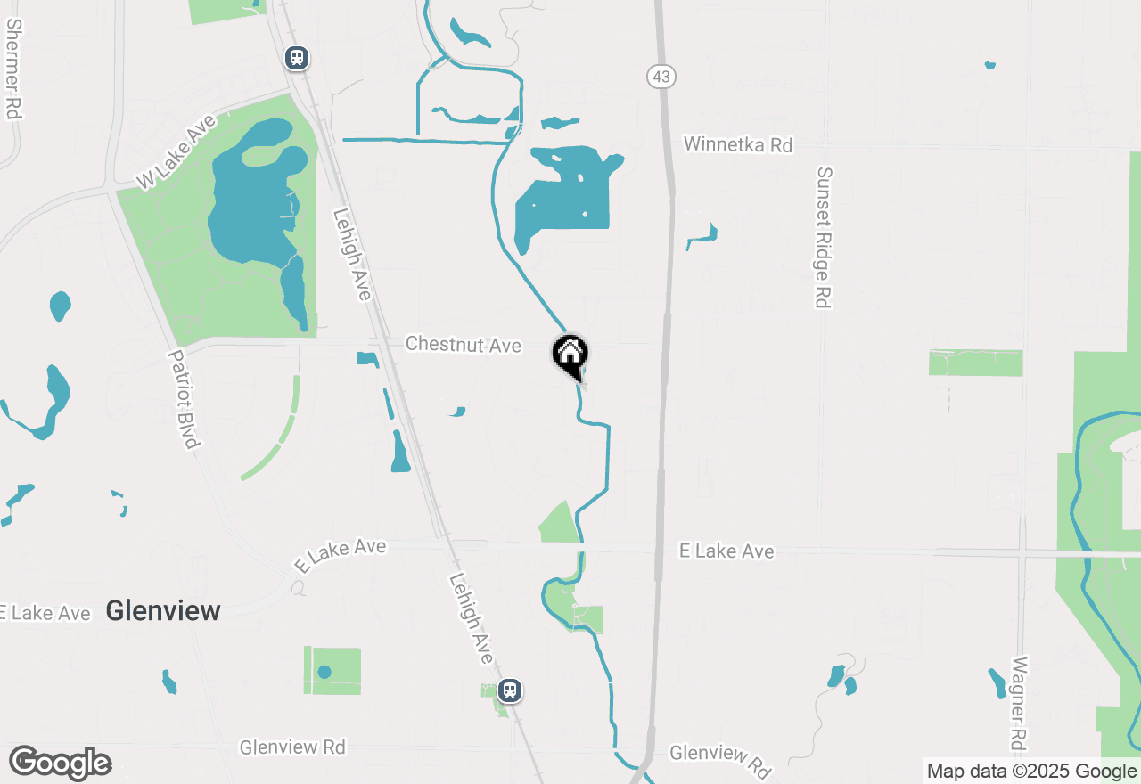 Map of 1649 Sequoia Trail, Glenview, IL 60025