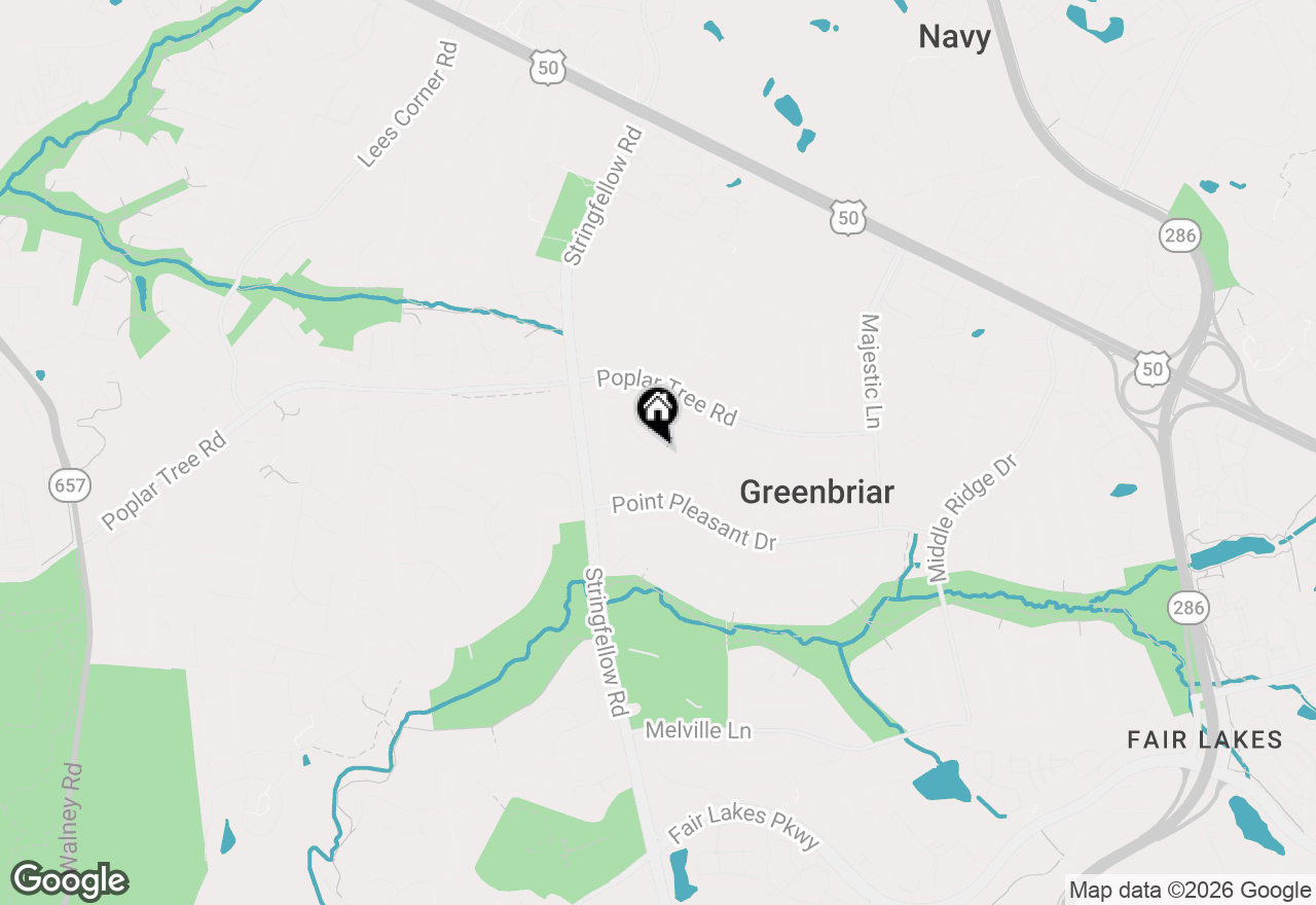 Map of 13302 Pennypacker Lane, Fairfax, VA 22033