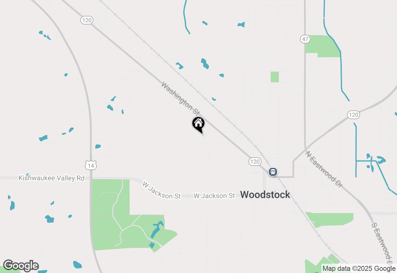 Map of 612 Oak Street, Woodstock, IL 60098