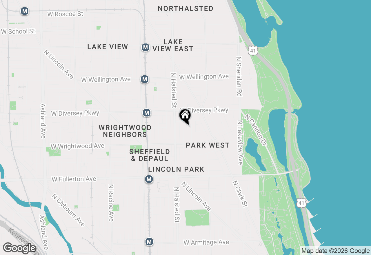 Map of 2661 N Burling Street #1, Chicago, IL 60614