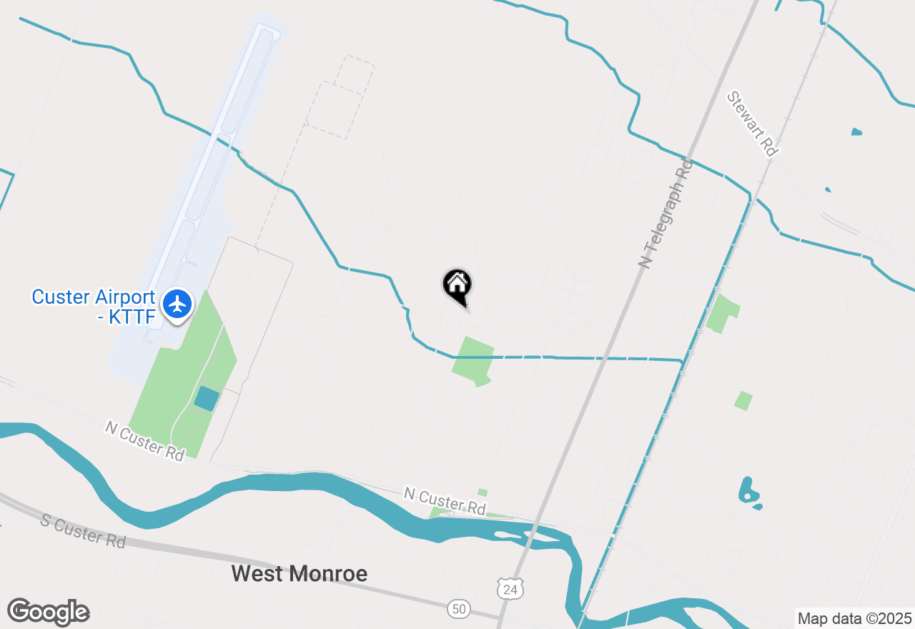 Map of 603 Central Park Boulevard, Monroe, MI 48162