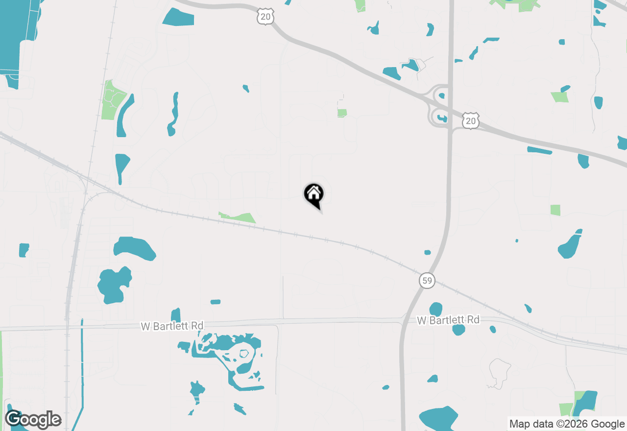 Map of 1372 Foxglove Drive, Bartlett, IL 60103