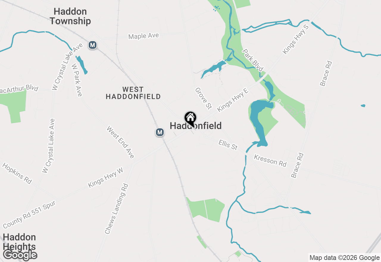Map of 12 Kings Court, Haddonfield, NJ 08033