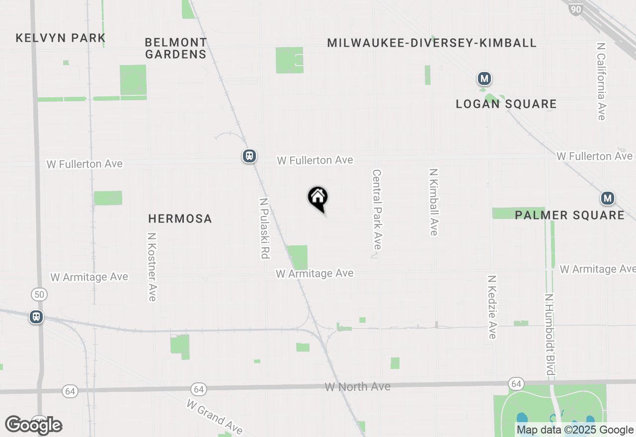 Map of 2158 N Hamlin Avenue #2F, Chicago, IL 60647