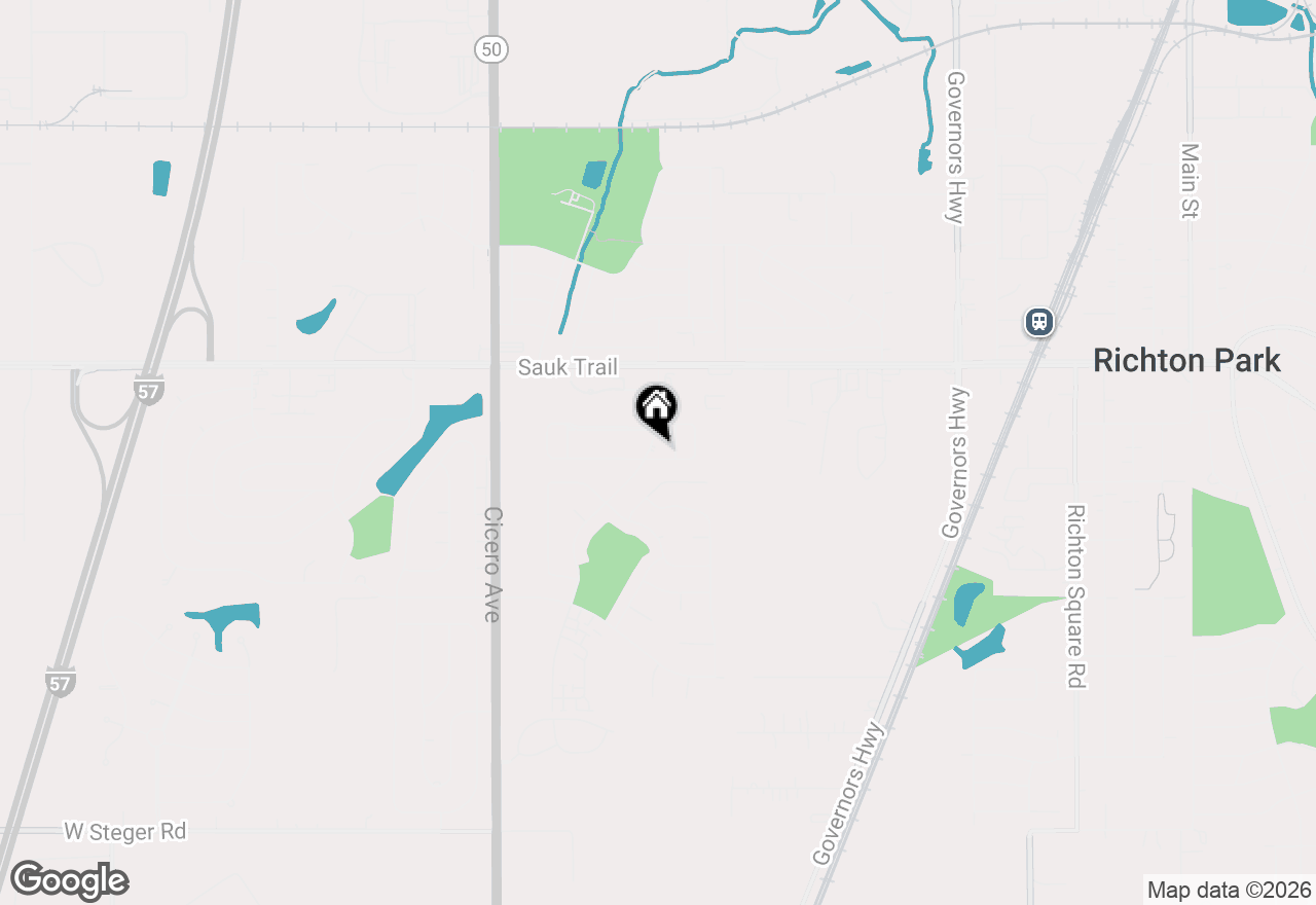 Map of 22451 Latonia Lane, Richton Park, IL 60471