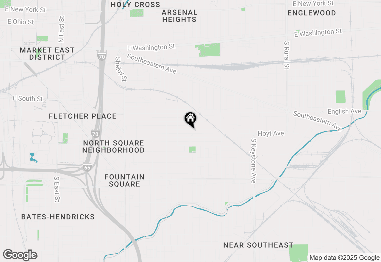 Map of 1709 Fletcher Avenue, Indianapolis, IN 46203