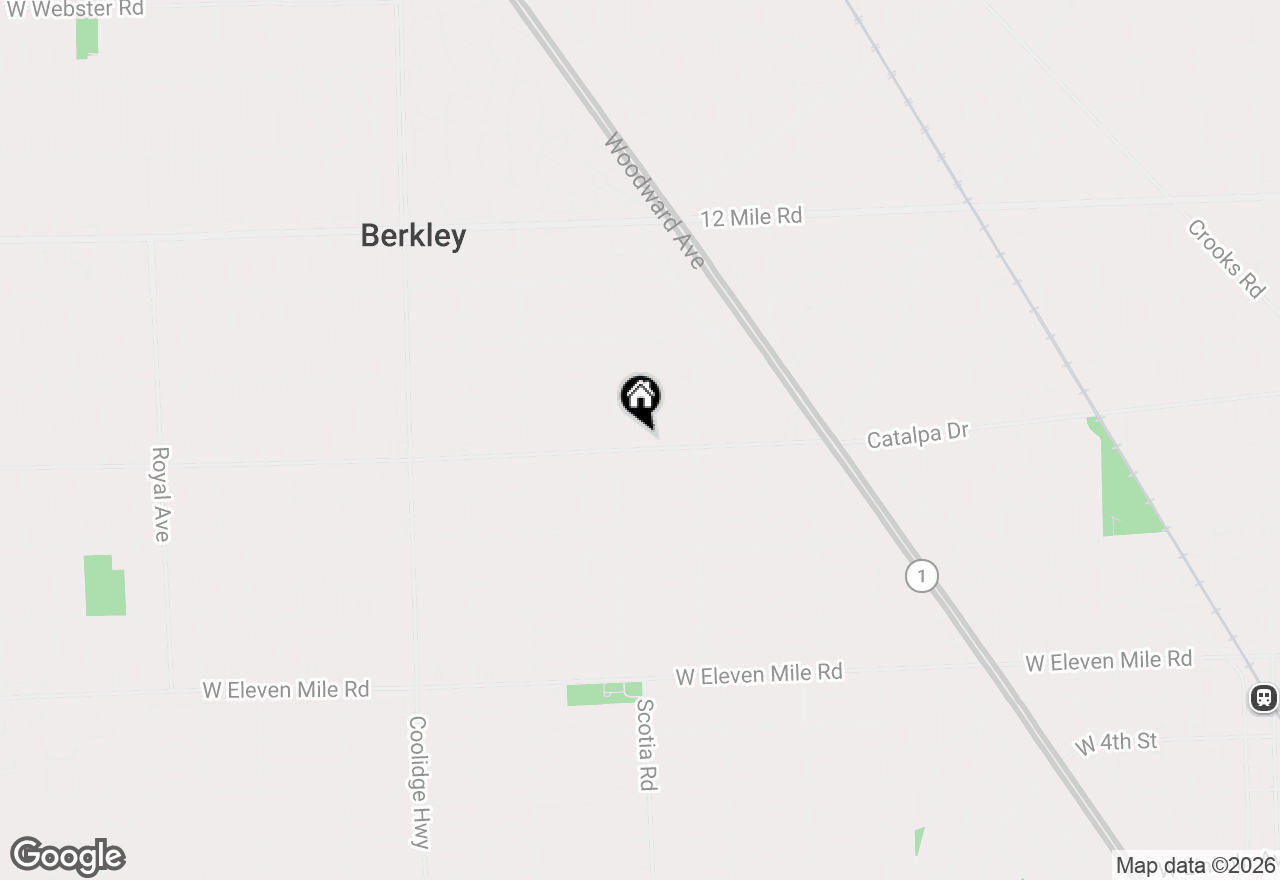 Map of 1706 Catalpa Drive, Berkley, MI 48072