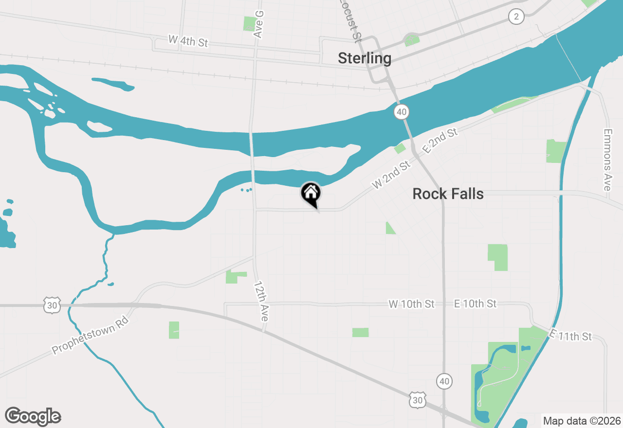 Map of 907 W 2nd Street, Rock Falls, IL 61071