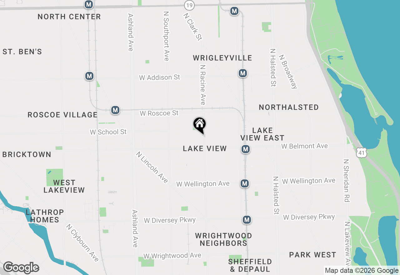 Map of 1214 W Melrose Street #CH, Chicago, IL 60657