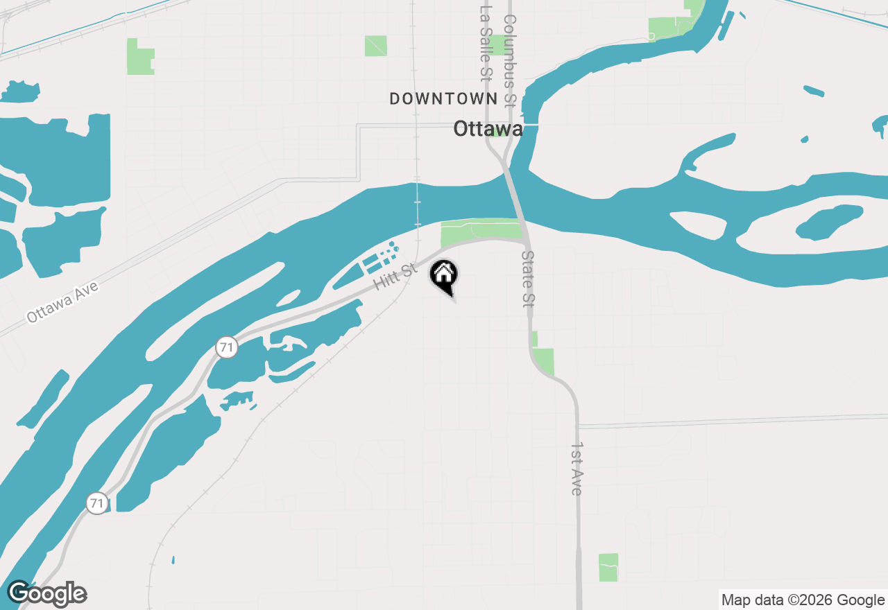 Map of 408 Marcy Street, Ottawa, IL 61350