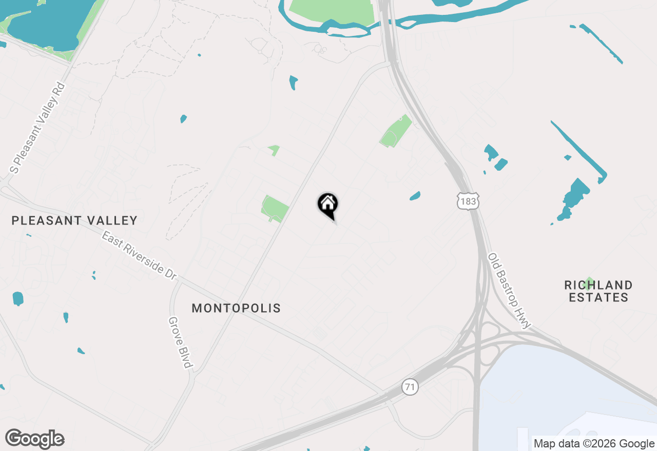 Map of 1107 Vargas Rd, Austin, TX 78741