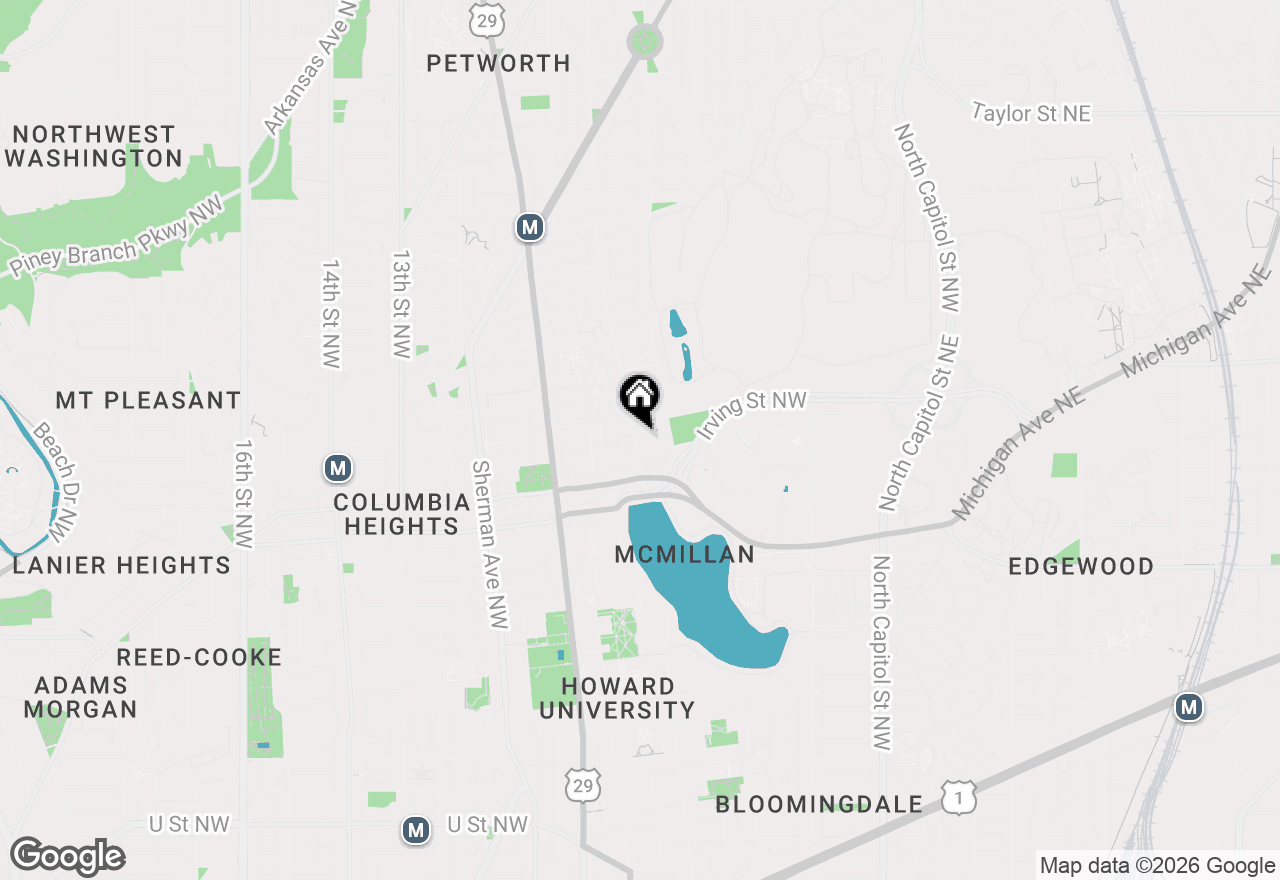 Map of 3117 Warder Street Nw, Washington, DC 20010