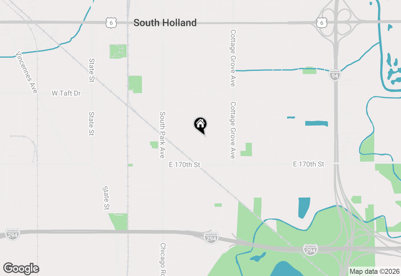 Map of 16856 School Street, South Holland, IL 60473