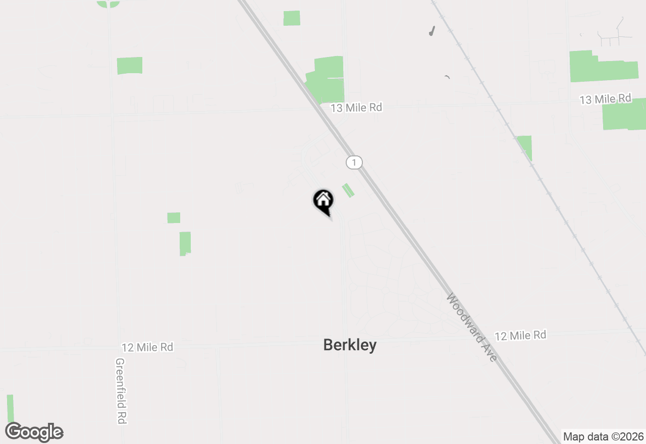 Map of 3233 Warick Road, Royal Oak, MI 48073