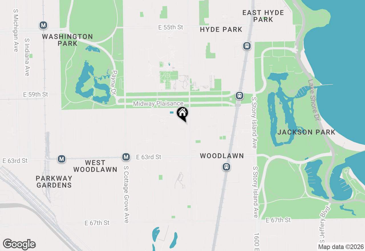 Map of 1157 E 61st Street #1, Chicago, IL 60637