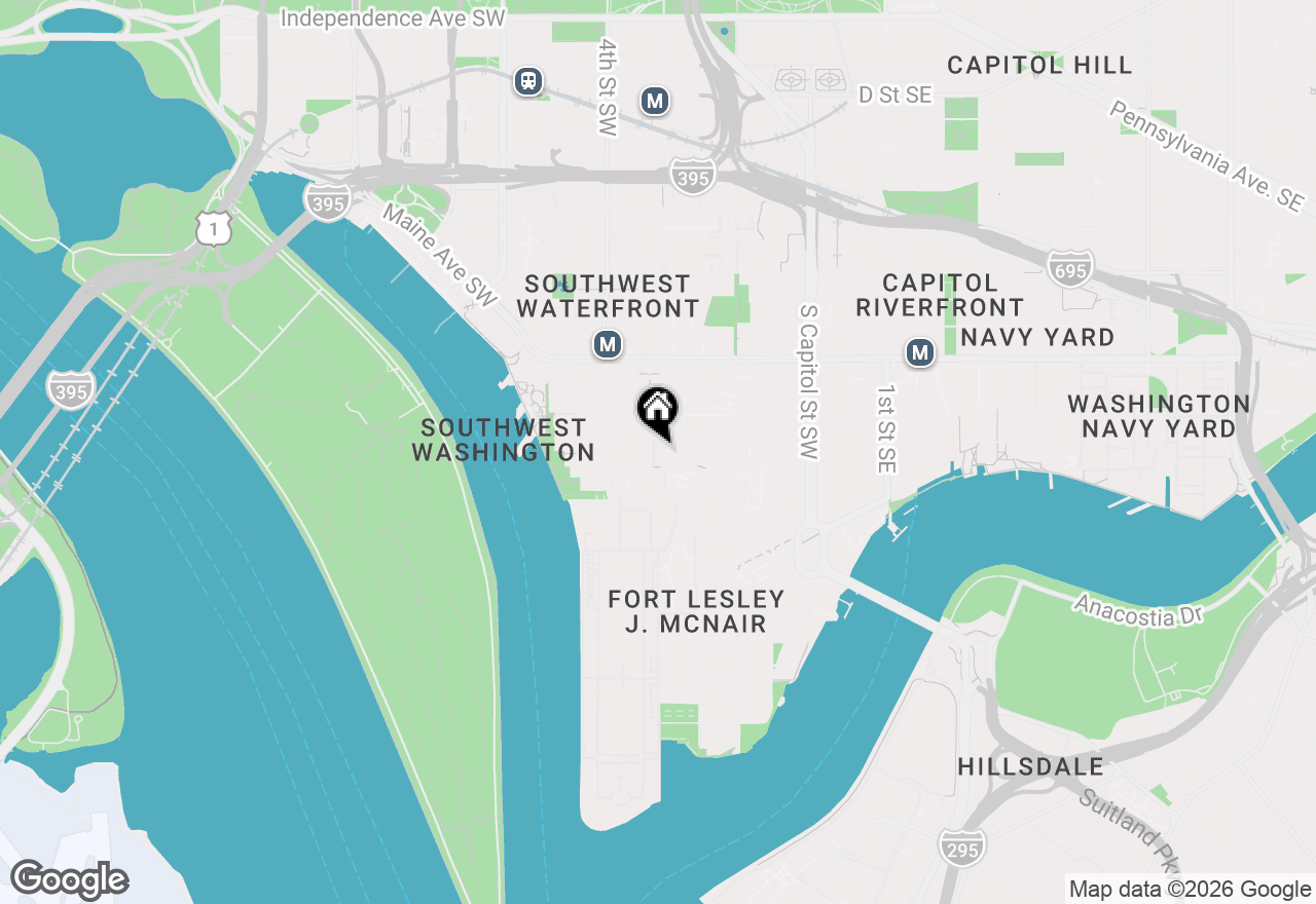 Map of 1311 Delaware Avenue Sw #S545, Washington, DC 20024