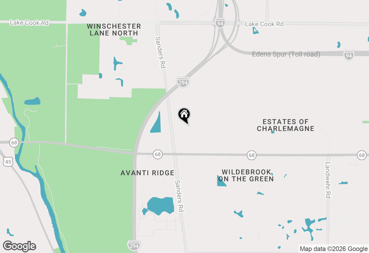 Map of 616 Touraine Terrace, Northbrook, IL 60062
