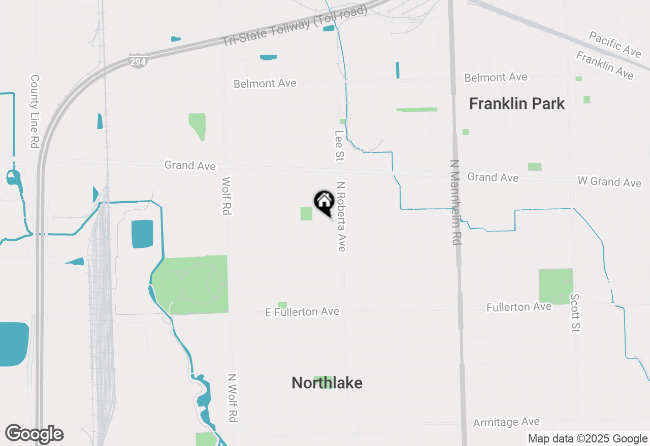 Map of 824 Rowlett Avenue, Melrose Park, IL 60164
