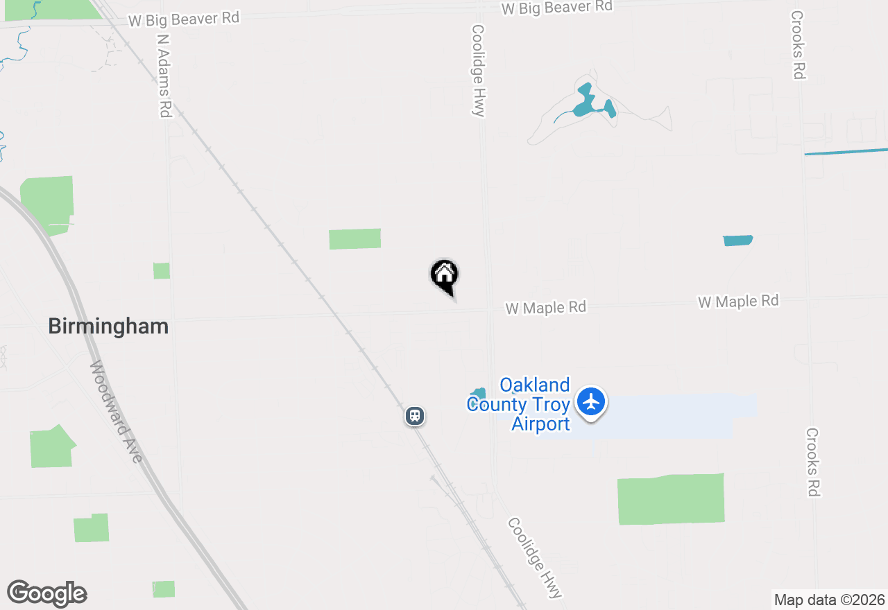 Map of 2655 E Maple Road, Birmingham, MI 48009