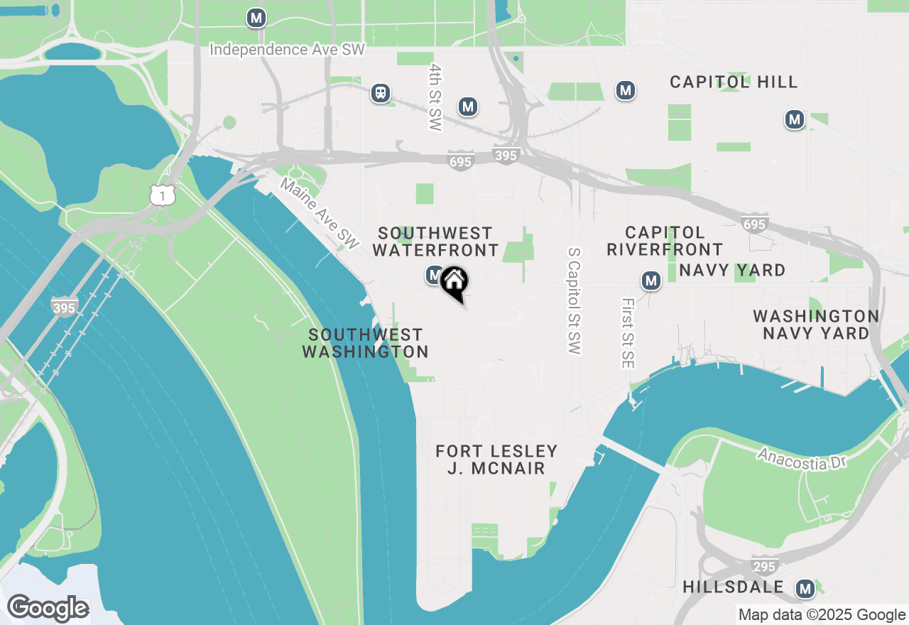 Map of 329 N Sw #329, Washington, DC 20024