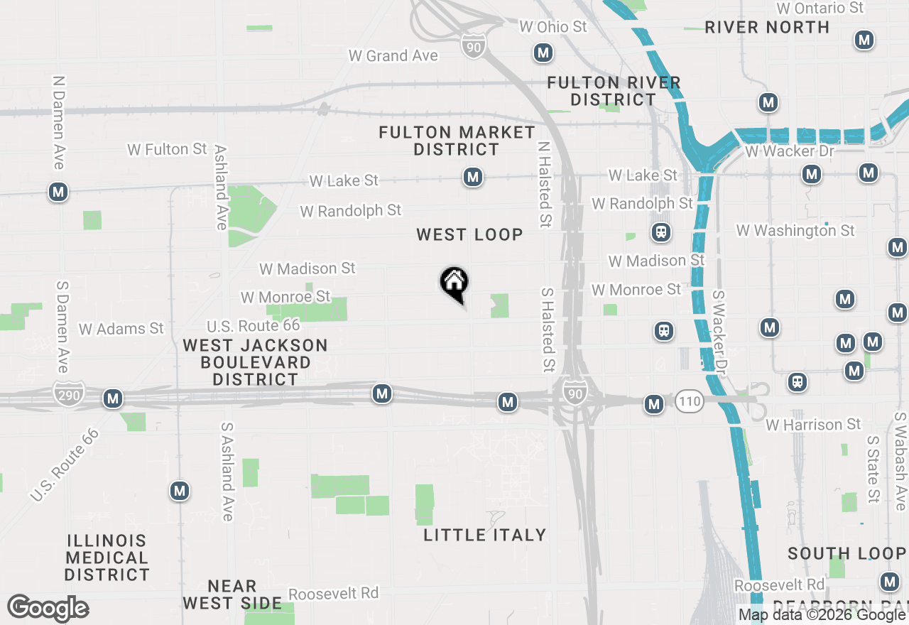 Map of 1040 W Adams Street #344, Chicago, IL 60607