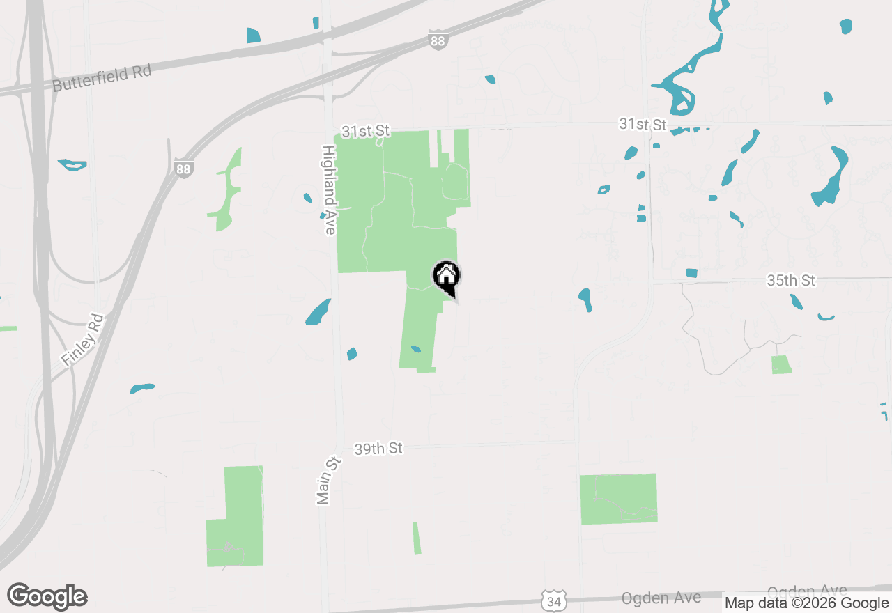 Map of 3600 Woodland Lane, Downers Grove, IL 60515