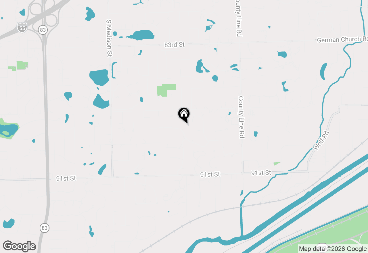 Map of 3 Bridle Court, Burr Ridge, IL 60527