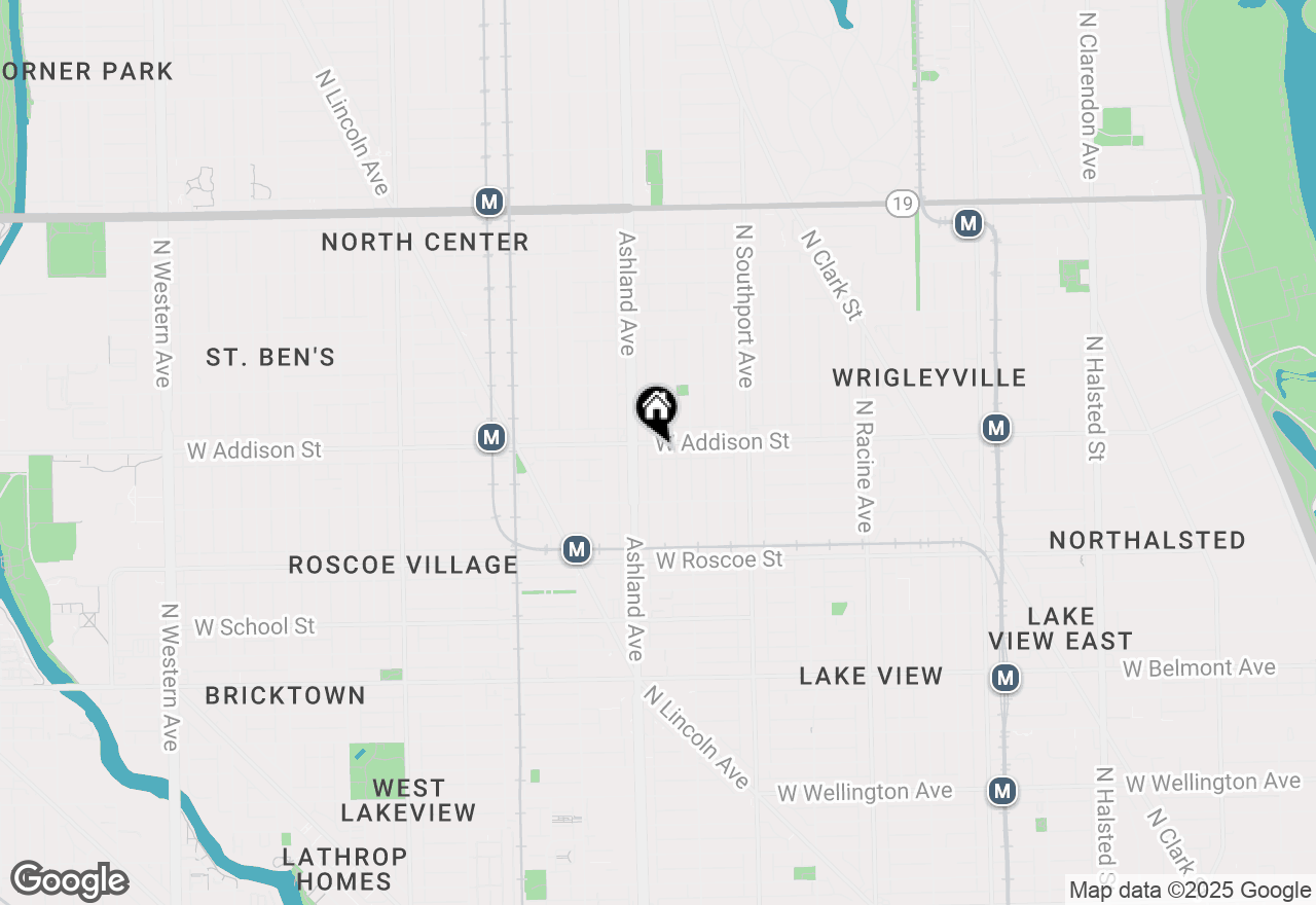 Map of 1535 W Addison Street #3, Chicago, IL 60657