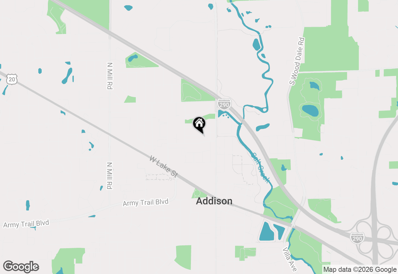 Map of 51 W Marilyn Terrace, Addison, IL 60101