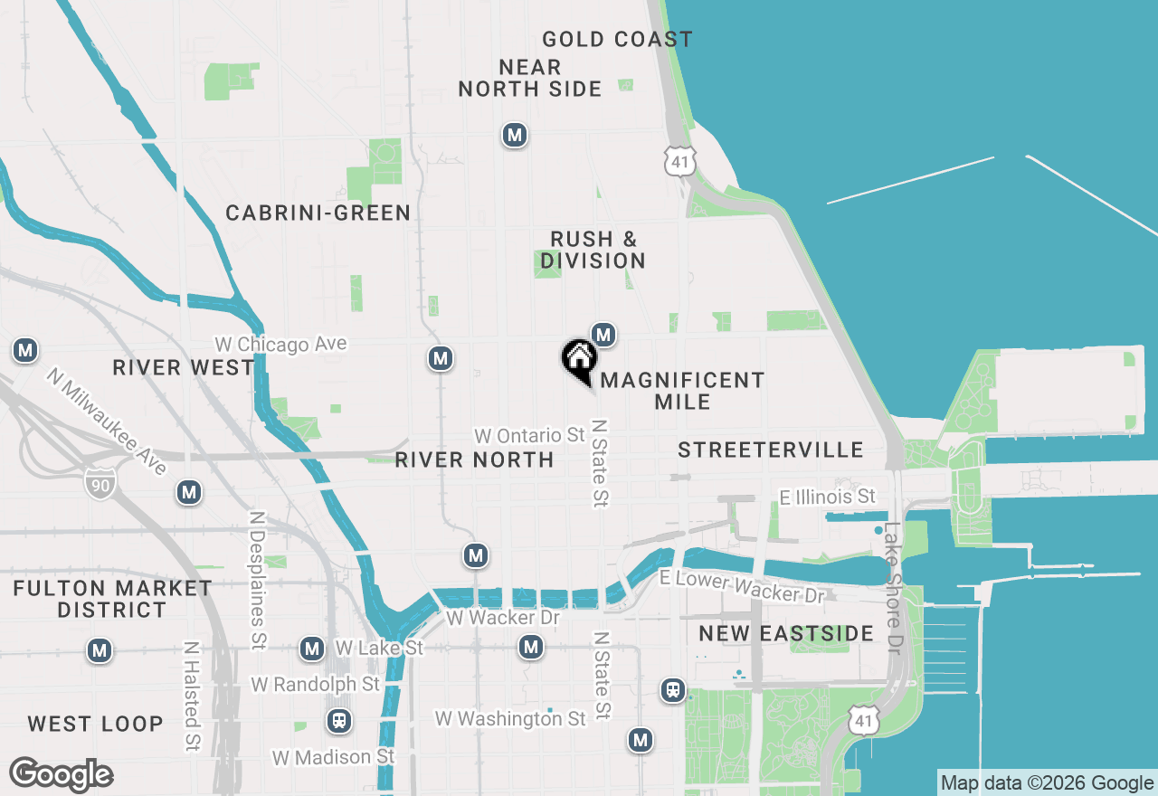 Map of 33 W Huron Street #805, Chicago, IL 60654