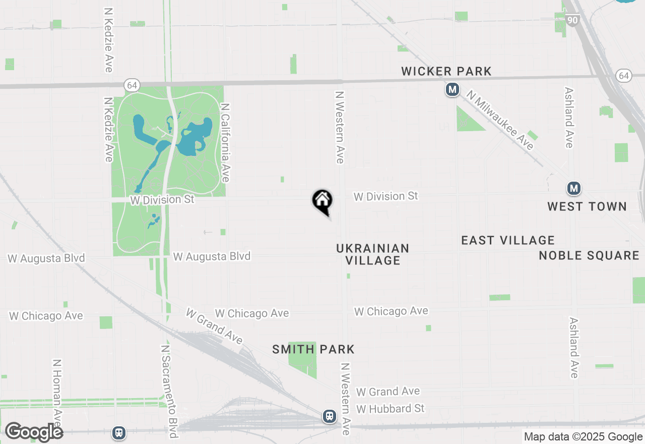 Map of 2442 W Thomas Street #1, Chicago, IL 60622