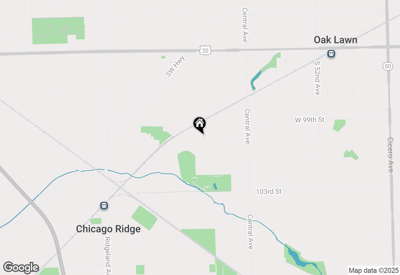 Map of 5834 W 100th Street, Oak Lawn, IL 60453