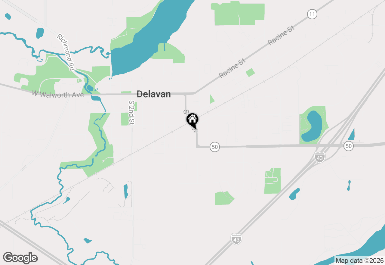 Map of 312 S 7th St, Delavan, WI 53115