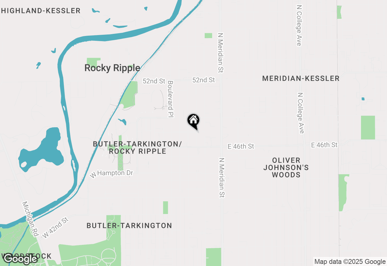 Map of 4652 N Kenwood Avenue, Indianapolis, IN 46208