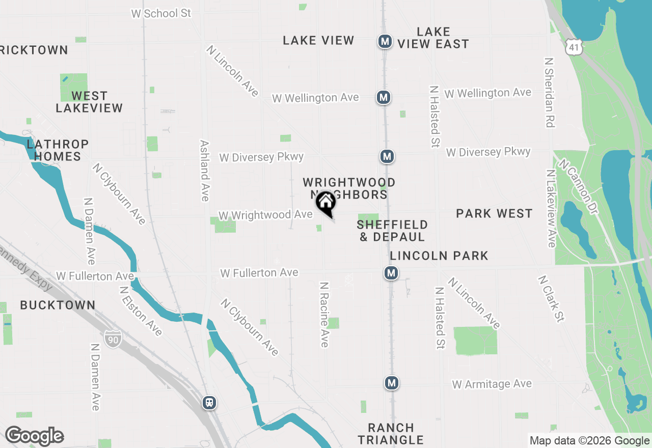 Map of 2541 N Racine Avenue #1, Chicago, IL 60614
