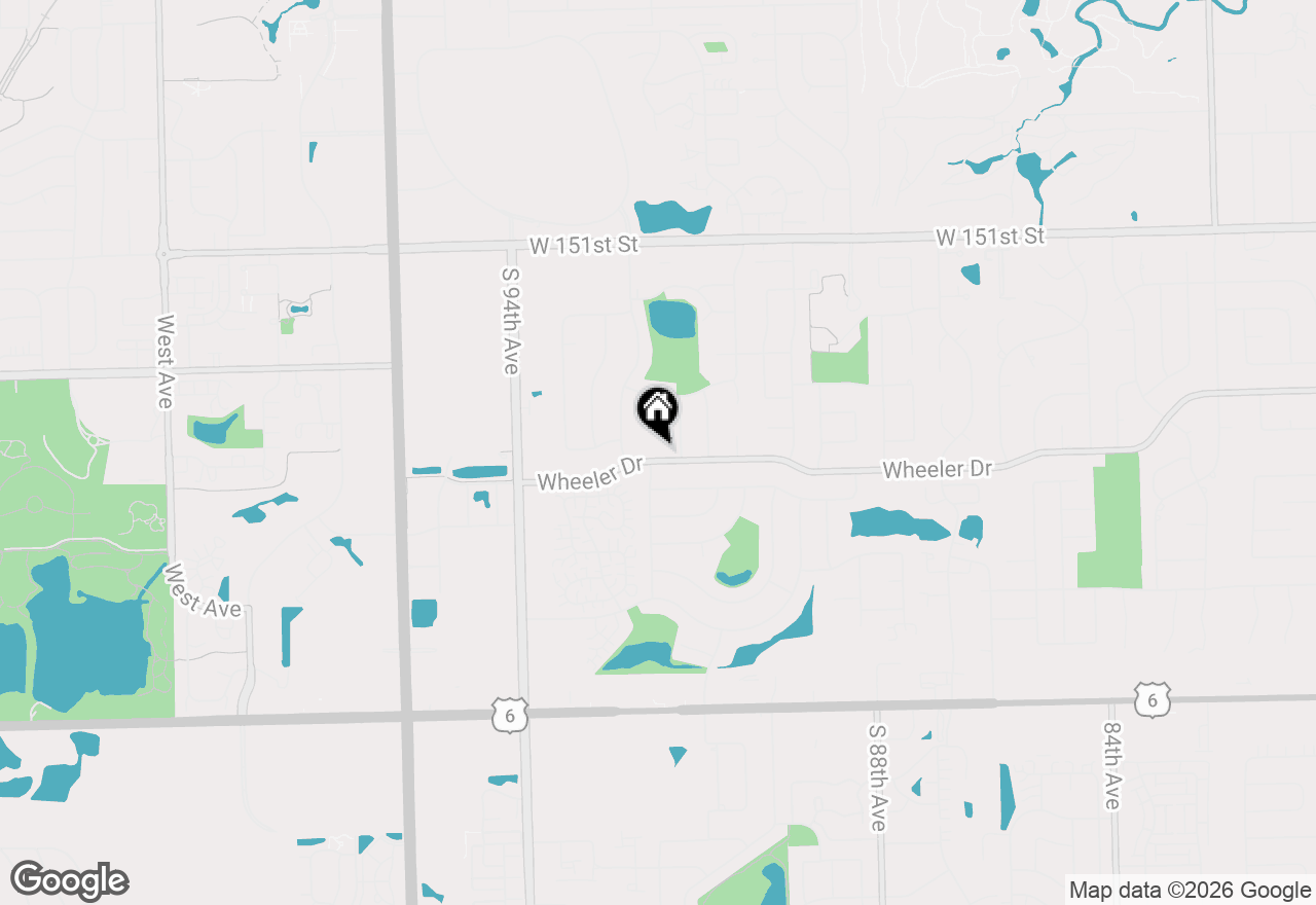 Map of 9160 Wheeler Drive, Orland Park, IL 60462